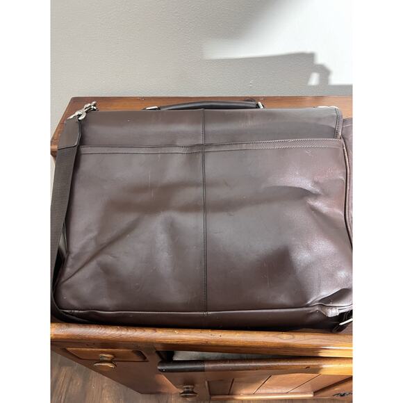 AUTHENTIC COACH LEXINGTON BROWN LEATHER BUSINESS FLAP BRIEFCASE #70666 EUC - Picture 9 of 16